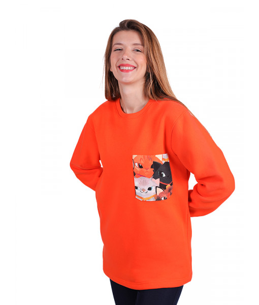 Alpteks Kedicix Cepli O Yaka Sweatshirt